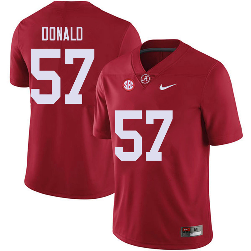 Men #57 Joe Donald Alabama Crimson Tide College Football Jerseys Sale-Red